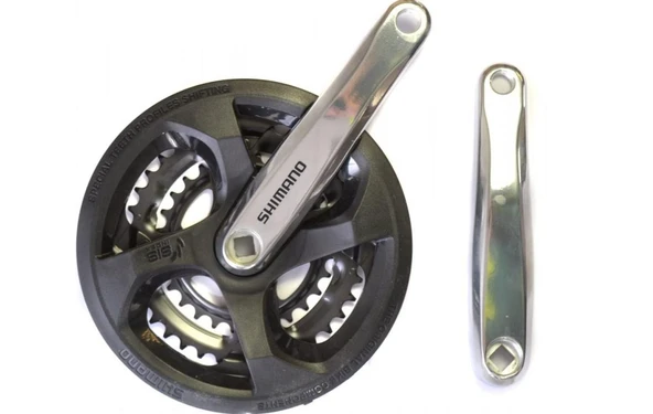 Shımano Fc-m131 6-7-8 Vites 42t 3 Lü Çark Dişli Aynakol 170 mm Shimano Aynakol Gümüş 42/34/24