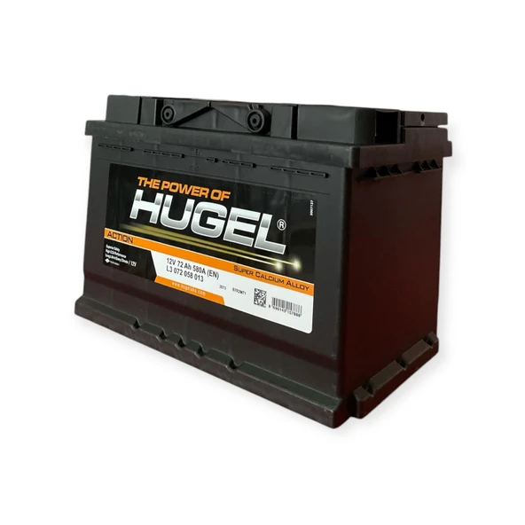 Hugel akü 12V 72 Amper 580A EN - 2