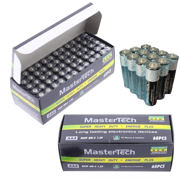 İnce Kalem Pil AAA 60 Adet Mastertech