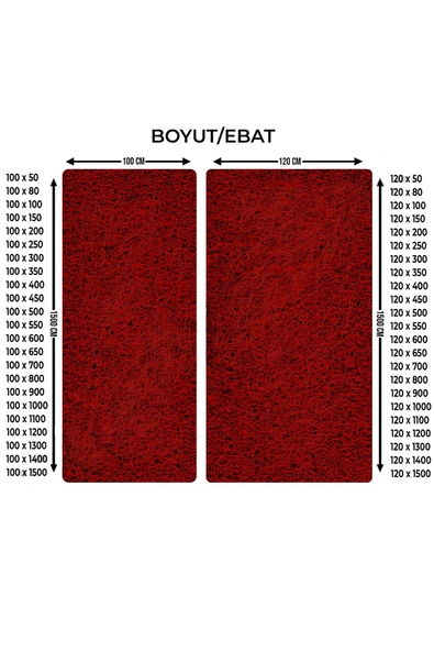 100X1500CM YEŞİL KIVIRCIK PASPAS-HALI KAYMAZ YOLLUK LİDYA 14MM - 2