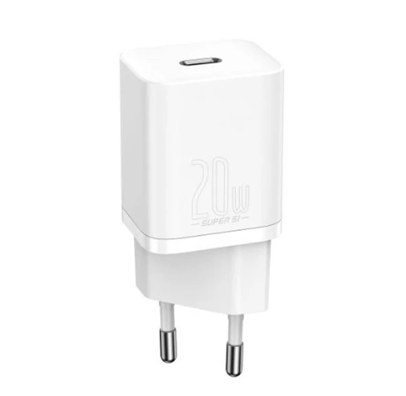 Baseus Super Si QC Beyaz CCSUP-B02 20W Type-C Şarj Cihazı