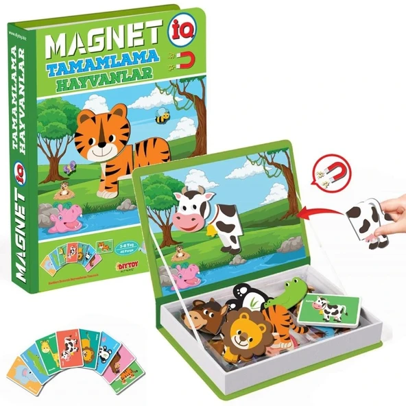 1512 DıyToy, Magnet Tamamlama - Hayvanlar/ +3 yaş - 2
