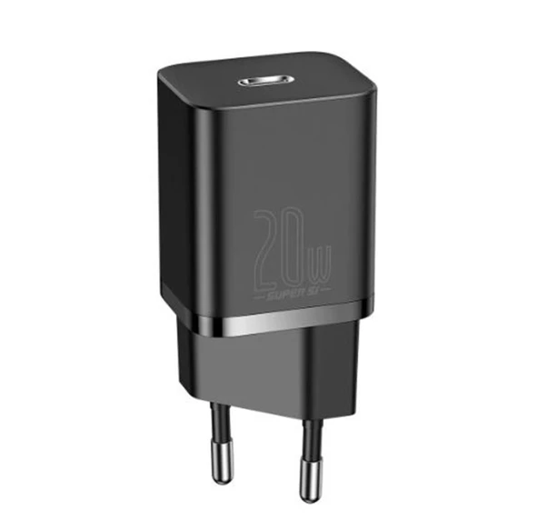 Baseus Super Si QC Siyah CCSUP-B01 20W Type-C Şarj Cihazı