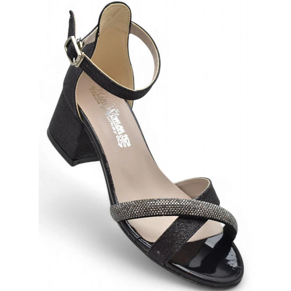 351 Abiye Kız Çocuk Topuklu Ayakkabı Taşlı Açık Kız Çocuk Nişan Abiye Ayakkabısı - 6