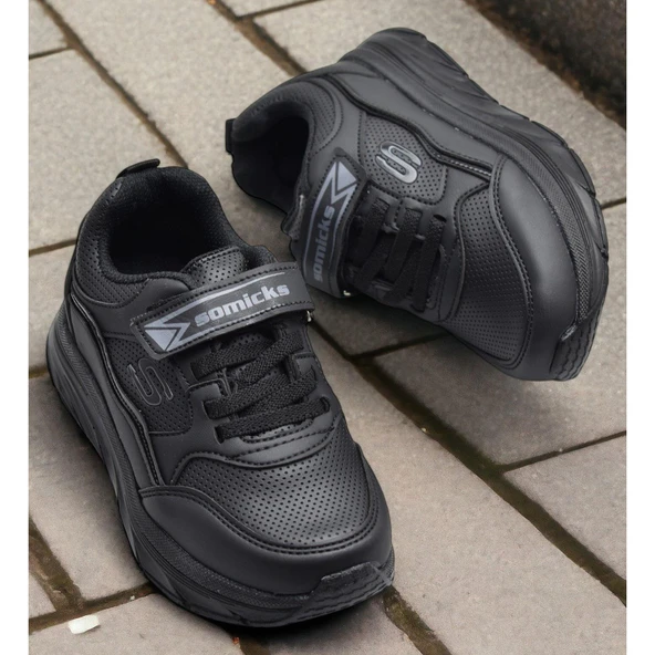 101Ç Ortopedik Taban Çocuk Spor Ayakkabı Unisex Çocuk Spor Ayakkabı Cırtlı Çocuk Spor