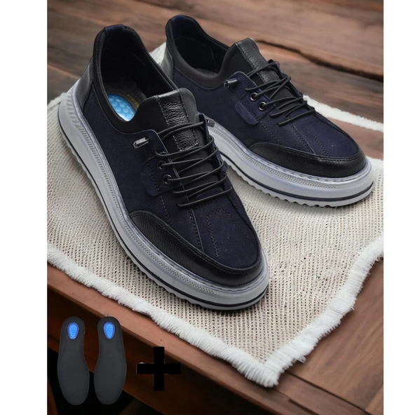 TAB550 Topuk Jelli Ortopedik Taban Hakiki Deri Erkek Ayakkabı Casual Günlük Erkek Ayakkabı POLİ Hafif Taban - 8