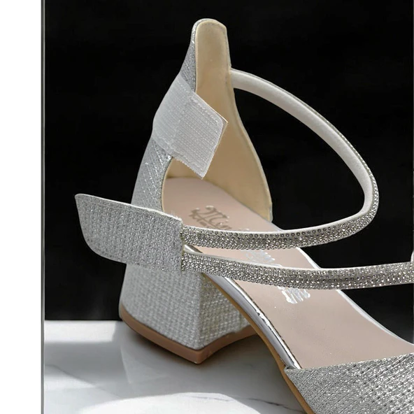 354 Abiye Kız Çocuk Topuklu Ayakkabı Kız Çocuk Nişan Abiye Ayakkabısı - 3