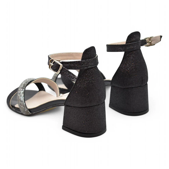 351 Abiye Kız Çocuk Topuklu Ayakkabı Taşlı Açık Kız Çocuk Nişan Abiye Ayakkabısı - 9