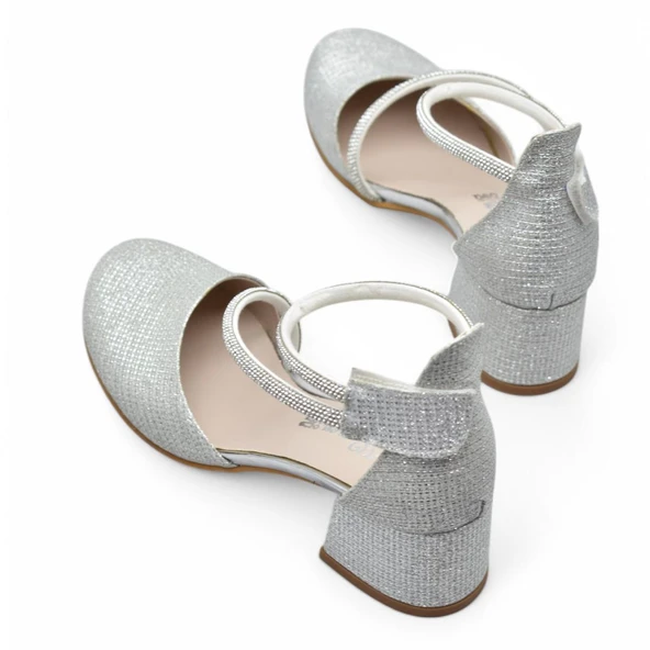 354 Abiye Kız Çocuk Topuklu Ayakkabı Kız Çocuk Nişan Abiye Ayakkabısı - 6