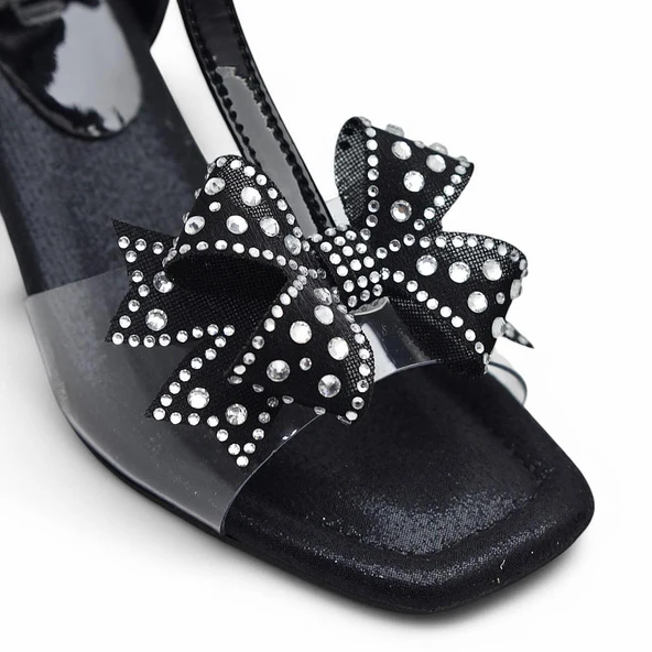 353 Abiye Kız Çocuk Topuklu Ayakkabı Taşlı Açık Kız Çocuk Nişan Abiye Ayakkabısı - 3