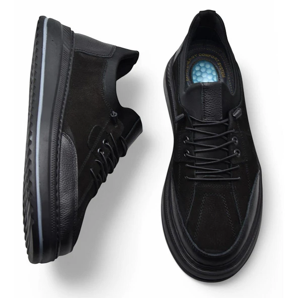 TAB550 Topuk Jelli Ortopedik Taban Hakiki Deri Erkek Ayakkabı Casual Günlük Erkek Ayakkabı POLİ Hafif Taban - 5