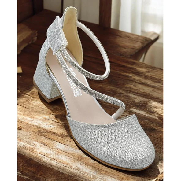 354 Abiye Kız Çocuk Topuklu Ayakkabı Kız Çocuk Nişan Abiye Ayakkabısı