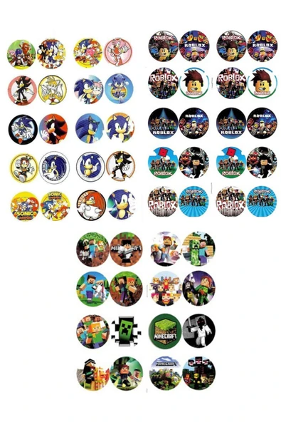 Minecraft Roblox Sonic boyama kitabı seti (boyama, sticker, arka kapak maske) - 2