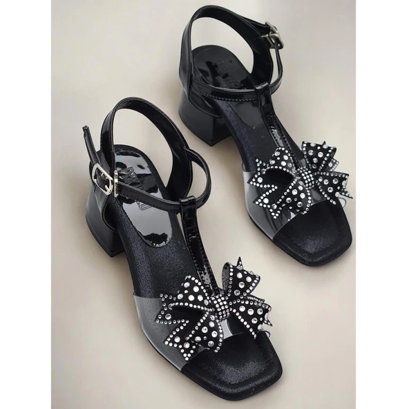 353 Abiye Kız Çocuk Topuklu Ayakkabı Taşlı Açık Kız Çocuk Nişan Abiye Ayakkabısı