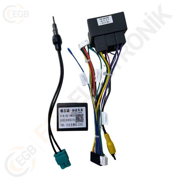 OTO TABLET ÇERÇEVE VW GOLF 7 2013+ 10,1" PARLAK FÜME TAC-197 - 2