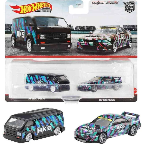 Hot Wheels Premium 2'li Paket MBK Van / Nissan Skyline GT-R