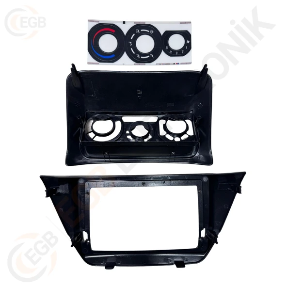 OTO TABLET ÇERÇEVE MITSUBISHI L-200 2006+ 9"  KLİMA PANEL DAHİL FÜME TAC-131 - Resim 3