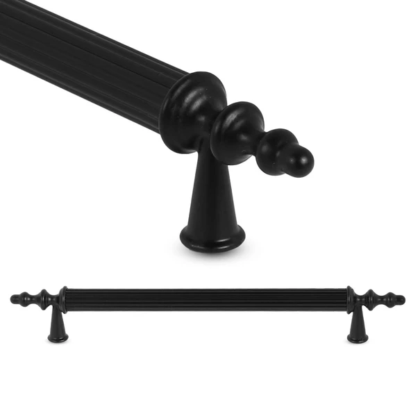 Ovacık Mobilya Mutfak Çekmece Dolap Dolabı Kulpu Kulbu Siyah Metal Kulp (128 MM-12.8 CM) (4 ADET) - 2