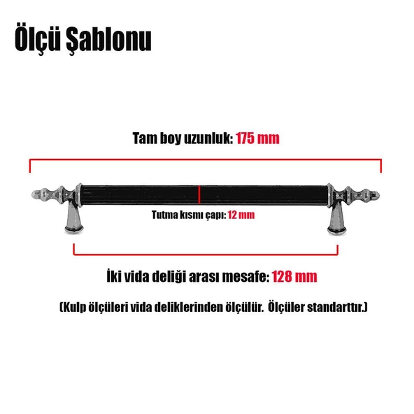 Ovacık Çekmece Dolap Dolabı Kulpu Kulpları Kulbu Krom Metal Kulp 128 Mm (4 ADET) Mobilya Mutfak - 3