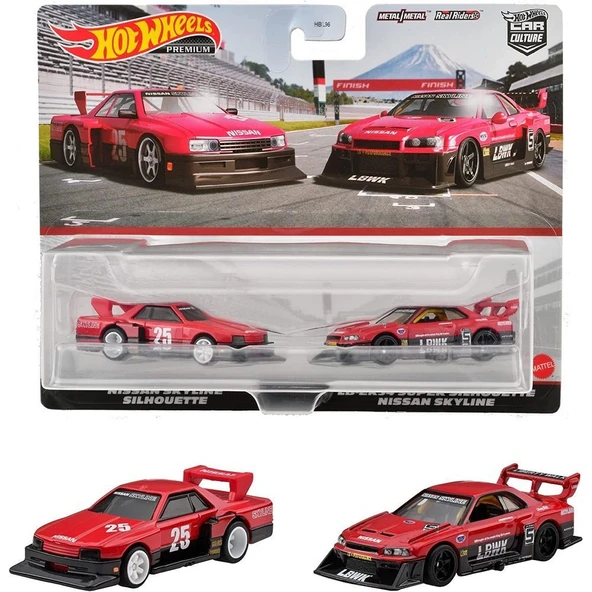 Hot Wheels 2'li Premıum Nissan Skyline Silhouette / LB-ER34 Süper Silhouette Skyline