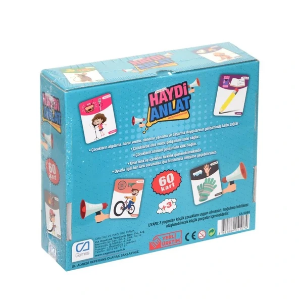 5080 CA Games, Haydi Anlat - Eğitici Oyun Kartları / +3 yaş - 2