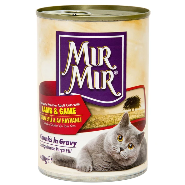 MIRMIR KUZU ETLI & AV HAYVANLI KEDI KONSERVE 400 GR ürün görseli