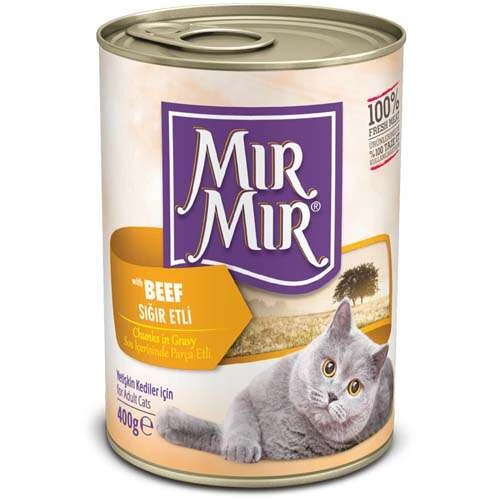 MIRMIR SIĞIR ETLİ JÖLELİ KEDİ KONSERVE 400 GR ürün görseli