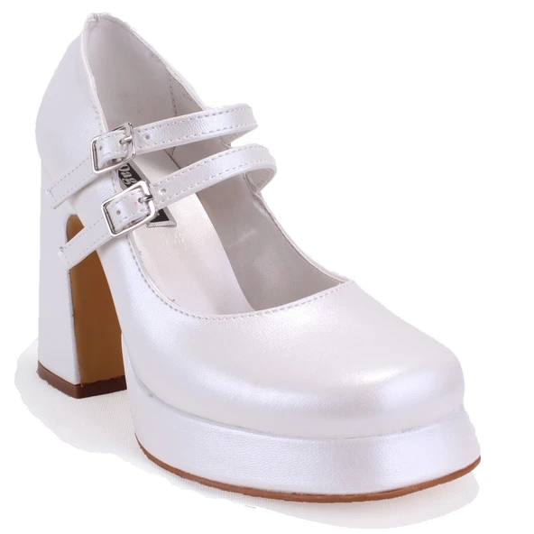 Dagoster DZA07-337566 Sedef Platform Topuklu Kadın Ayakkabı