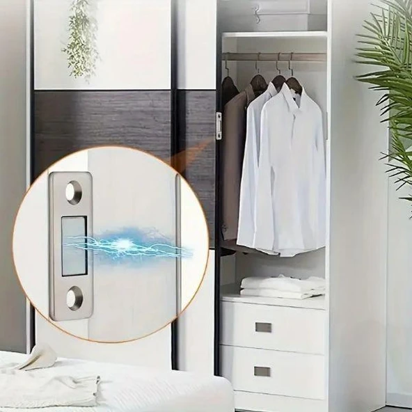 Marelli SLIM mıknatıslı kapak tutucu kapı, çekmece tutucu, çıt çıt 5 adet - Resim 5