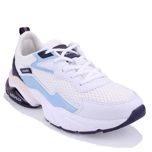 Kinetix Valentı Tx Beyaz Mavi Ortopedik Günlük Kadın Spor Ayakkabı