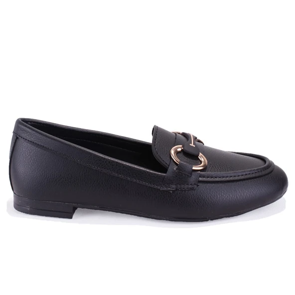 Dagoster DZA07-1181129 Siyah Günlük Kadın Babet Ayakkabı - 2