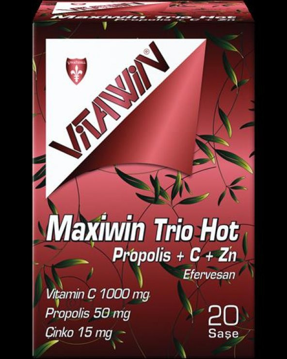 Vitawin Maxiwin Trio Hot Propolis + Vitamin C + Çinko Efervesan 20 Saşe