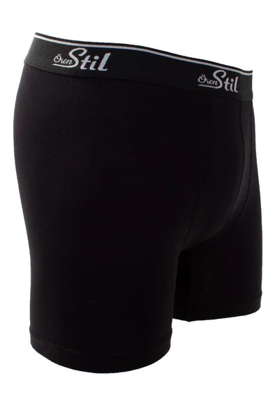 Ören Stil 44-8032 Siyah 3'lü Paket Erkek Pamuklu Likralı Boxer - 2