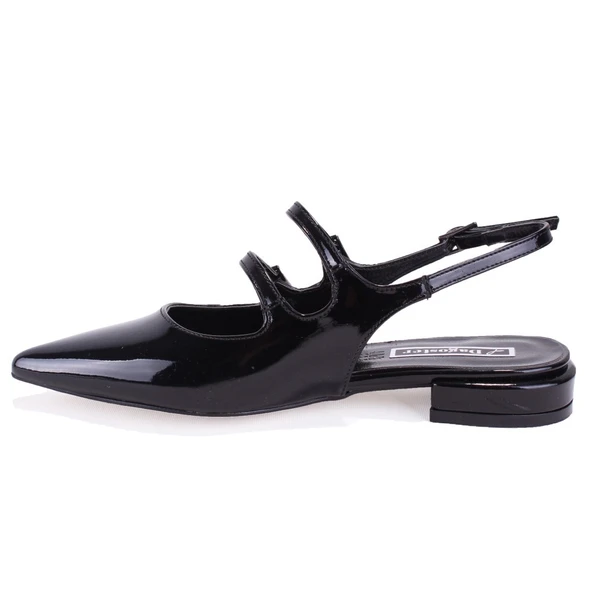 Dagoster DZA07-72561 Siyah Rugan Topuklu Klasik Kadın Ayakkabı - 3