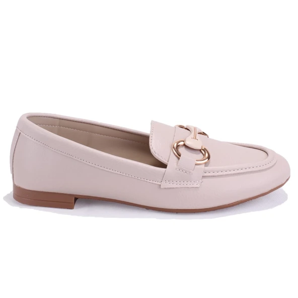 Dagoster DZA07-1181129 Bej Günlük Kadın Babet Ayakkabı - 2