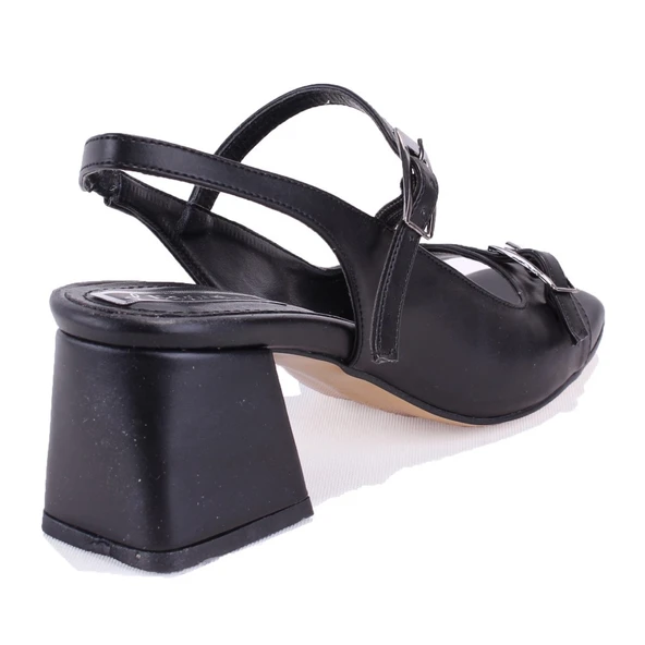 Dagoster DZA07-928210 Siyah Klasik Topuklu Kadın Ayakkabı - 4