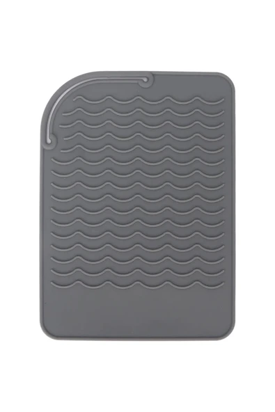 TİNEKE  Saç Maşası Isıya Dayanıklı Silikon Mat Kaymaz Düz Isıya Dayanıklı Mat - 7