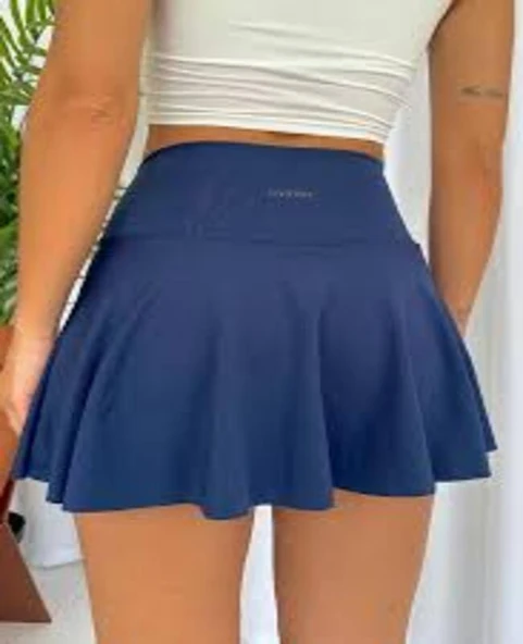 dalgıç kumaş şort etek - 4