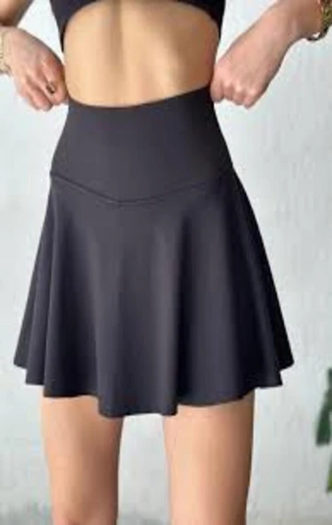 dalgıç kumaş şort etek - 5