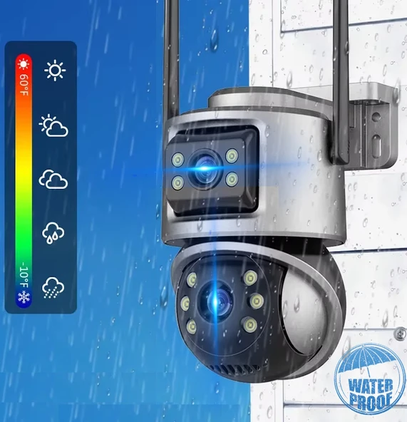 ICSEE VİVA232 6MP DUAL LENS 360° GÖRÜŞ HAREKETLİ  WATERPROOF GECE GÖRÜŞ SESLİ GÖRÜŞME AKILLI KAMERA - 2