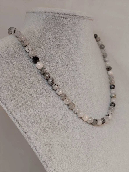 Beril / Rutil Kuvars Taşı Kolye 6mm - 3