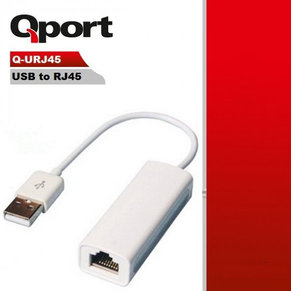 QPORT Q-URJ45  USB2.0 => RJ45 10/100Mbps Çevirici Adaptör