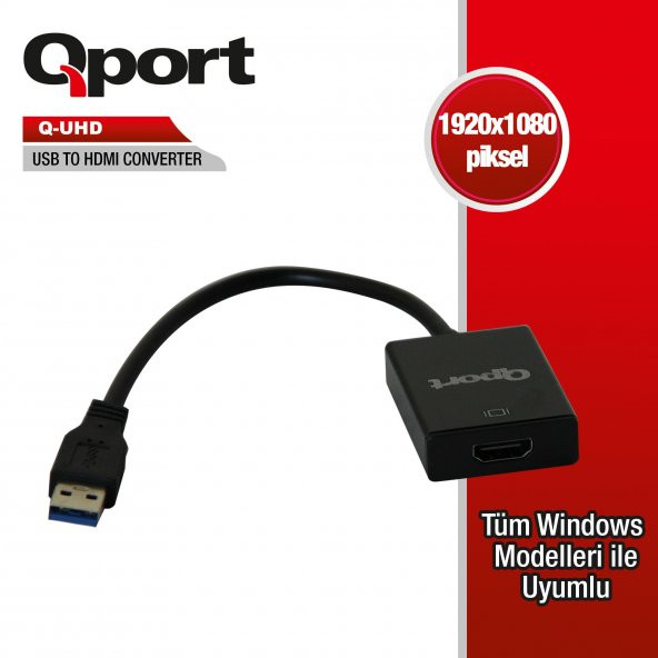 Q-PORT Q-UHD Q-UHD USB3.0 => HDMI Çevirici Adaptör