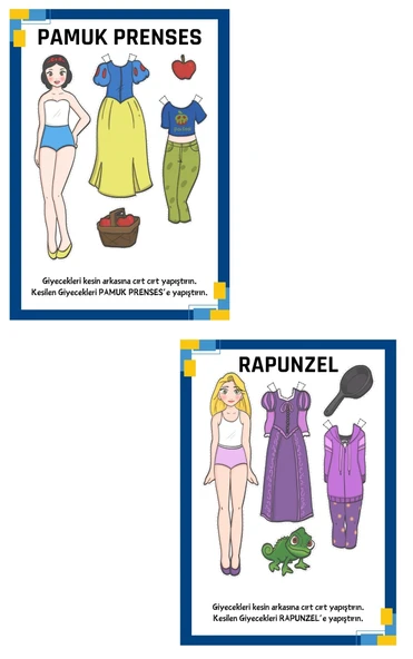 Elbise Giydirme Oyun Aktivitesi (Çizgi Film Güzelleri) - 4