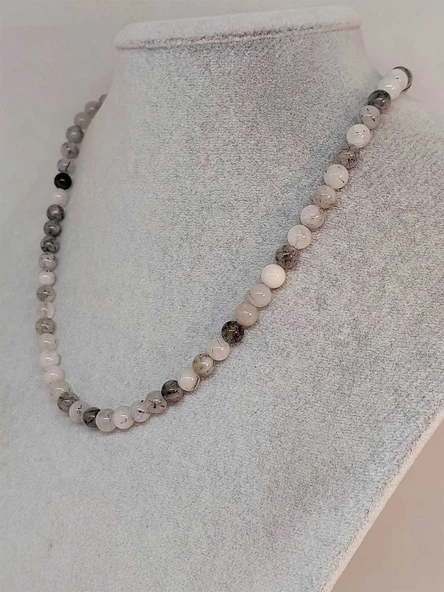 Beril / Rutil Kuvars Taşı Kolye 6mm - 2