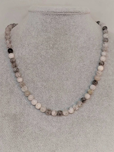 Beril / Rutil Kuvars Taşı Kolye 6mm