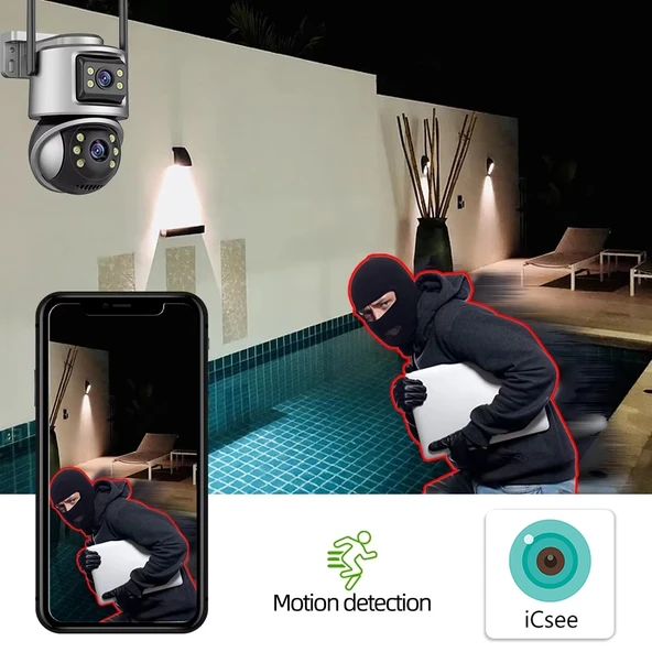 ICSEE VİVA232 6MP DUAL LENS 360° GÖRÜŞ HAREKETLİ  WATERPROOF GECE GÖRÜŞ SESLİ GÖRÜŞME AKILLI KAMERA - 7