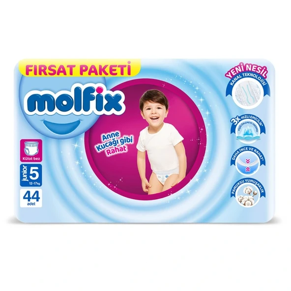 Nessiworld Molfix Külot Bez Fırsat Paketi 5 Beden 12-17 Kg 44 Adet ürün görseli
