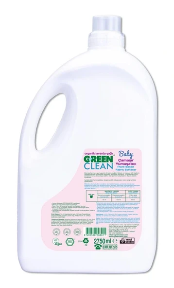 Nessiworld Green Clean Baby Bitkisel Çamaşır Yumuşatıcı 2750 ml - 2