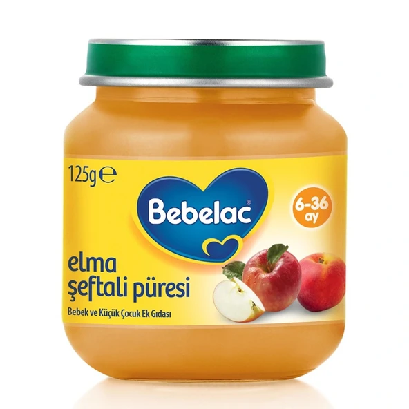 Nessiworld Bebelac Elma Şeftali Püresi Kavanoz Maması 125 Gr - Resim 2